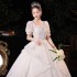 Runaway Princess Fat Wedding Dress 2024 New Bridal Main Yarn Small Dress High Size Heavy Industry Tail French