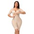 Cross border lace mid sleeve zipper one-piece shapewear for women