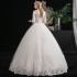 Main wedding dress 2024 new simple Korean style one shoulder mid sleeve slimming plus size bride knot spring summer princess simple