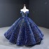 European and American foreign trade bride wedding dress, women's 2024 color changing sequin dance performance dress, one shoulder fluffy skirt, adult