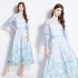 Original Stock | 2024 Super Fairy Sweet Lantern Sleeve Shirt High Waist Half Skirt Two Piece Set