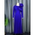 AM030116 long sleeved plus size women's pleated skirt long robe women's elegant party party dress dresses