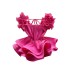 Internet celebrity hit 2022 design sense niche ruffle edge vest for women wearing summer sweet and spicy waist cinching short chic top