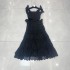 Australian camisole sleeveless strapless strapless open waisted cut-out embroidered lace lotus leaf dress long skirt A3 # 8782