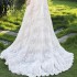 French strapless light wedding dress for brides with a sense of luxury, vintage lace for going out, chiffon style super fairy small tail welcome dress