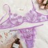 European and American Amazon Sex Set Women's Small Fresh Flower Embroidery Stickers Mesh Sexy Bra Manufacturer Direct Sales