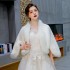 2024 Wedding Shawl Autumn/Winter Bridal Thin Shoulder Rice White Dress Mao Shawl Lace Small Coat Shawl