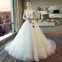 Wedding Dress Bridal Tail Small 2024 New White strapless Lace Simple Fairy Style Forest Wedding Dress