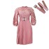 D322 independent station foreign trade women's clothing 2024 new style temperament solid color lace hook flower hollow pleated European and American dress