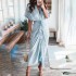 2024 Autumn Amazon Independent Station Wish European and American Fashion Style Design Sense Sexy Irregular Dress Female