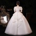 Runaway Princess Fat Wedding Dress 2024 New Bridal Main Yarn Small Dress High Size Heavy Industry Tail French