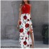 2024 new Amazon European and American women's foreign trade slanted shoulder long dress with sleeveless and sexy high waist slit dress temperament