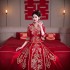 Velvet 2024 New Xiuhe Dress, Small Bride, Large Size, Chinese Wedding Dress, Wedding Dress, High end Toasting Dress, Pavilion Dress