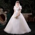 Wedding Dress 2024 Summer Bow New Style Female Short French Princess Goes Out Together for Wedding Photography