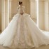 Long sleeved wedding dress 2024 new bride French retro light luxury niche high-end travel photography big tail main veil female