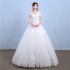 One shoulder wedding dress for brides 2024 new long tailed dreamy princess Korean style long sleeved slimming wedding dress