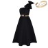 D513 Amazon plus size women's summer new fashion slant shoulder bow banquet dress big swing African dress