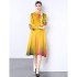 Factory direct sales of Miyake pleated heavy industry plate flower pleated printed dress 9863 short style