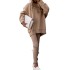 2024 Spring New Ins Amazon Trendy Women's Round Neck Irregular Tight Long Sleeve Hoodie Fashion Set