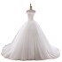 2023 Summer New Tail Wedding Dress White Simple and Elegant Large Size High Waist strapless Bridal Foreign Trade Wedding Dress