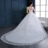 Wedding Dress 2024 New Flower One Shoulder Korean Style Tailored and Slimming, Large Tail Lace Strap, Large Size