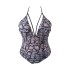 New European and American foreign trade swimsuit, female one-piece sexy plus size, fat woman, chubby MM, AliExpress snake patterned swimsuit