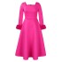 D451 party dress independent station winter temperament elegant fur decoration big skirt dress African dress