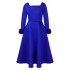 D451 party dress independent station winter temperament elegant fur decoration big skirt dress African dress