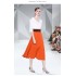 Real time stock 2022 new product small fresh white shirt+orange patchwork skirt two-piece set