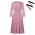 D462 Foreign Trade Women's Wear eBay New Style Elegant Folded Commuter OL Solid Color African Large Cross border Dress