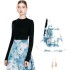 Two piece set of slim fitting knitted sweater and vintage Hepburn jacquard skirt in stock