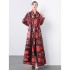 Miyake pleated original quality early autumn pleated loose plus size printed jacket