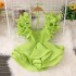 Internet celebrity hit 2022 design sense niche ruffle edge vest for women wearing summer sweet and spicy waist cinching short chic top