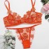 European and American Amazon Sex Set Women's Small Fresh Flower Embroidery Stickers Mesh Sexy Bra Manufacturer Direct Sales