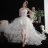 2023 Spring New Style Short Front and Long Rear Small Tail Wedding Dress Princess Puff Cake Skirt Studio Short Skirt D83