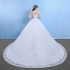 Main Wedding Dress Female 2024 Lace Super Immortal Dreamy Outward Yarn French Fat Spring Summer Long Tail One Shoulder Large Wedding Dress