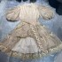 New summer light luxury classic lantern sleeve patchwork hollow lace large swing short dress A2 # 3355