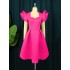 Large size design, niche dress, enlarged and enlarged, high waist, slimming A-line skirt, birthday dress