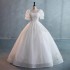 Main Wedding Dress Bridal 2024 New Style Large Tailed Female Short French Heavy Industry Summer One Shoulder Palace Style