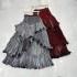 Glossy, elegant, irregular patchwork, hundred fold skirt, big swing, long skirt, half body skirt, slimming A3 # 8938