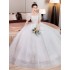 French light wedding dress 2024 new bride main veil palace style small pregnant woman slimming princess big tail wedding dress