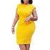 D392 European and American women's clothing independent website Amazon fashion temperament elegant pleated hip pencil skirt African dress