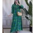 European and American Cross border Spot 2024 New Fashionable Personalized Leisure Positioning Printed Loose Women's Dress Long Skirt