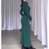 Cross border spot women's clothing 2024 new fashion, personality, leisure, hooded base, slim fit dress for women, long skirt