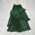 Glossy, elegant, irregular patchwork, hundred fold skirt, big swing, long skirt, half body skirt, slimming A3 # 8938