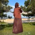 2024 European and American foreign trade spot new fashionable high-end Middle Eastern Dubai long sleeved top patchwork dress women's long skirt