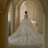 Long sleeved wedding dress 2024 new bride French retro light luxury niche high-end travel photography big tail main veil female