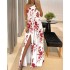 2024 new Amazon European and American women's foreign trade slanted shoulder long dress with sleeveless and sexy high waist slit dress temperament