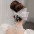 New handmade large bow bead headband headband, bridal wedding forest style photography and makeup styling accessories