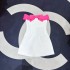 22 French style fashionable contrasting color one shoulder bow pure desire waist slimming and slimming sweet dress C2 # 6582